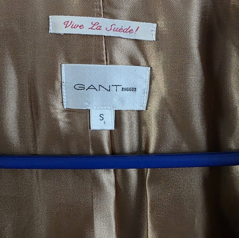 Brown Suede Women's Coat - Picture 4 of 6